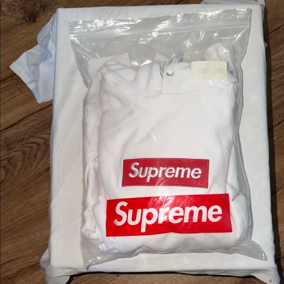 Supreme Other - Supreme Red and White Logo Hoodie
